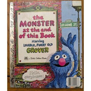 Sesame‎ Street Little Golden Book Lot Grover Cookie Monster Ernie Bert Vintage